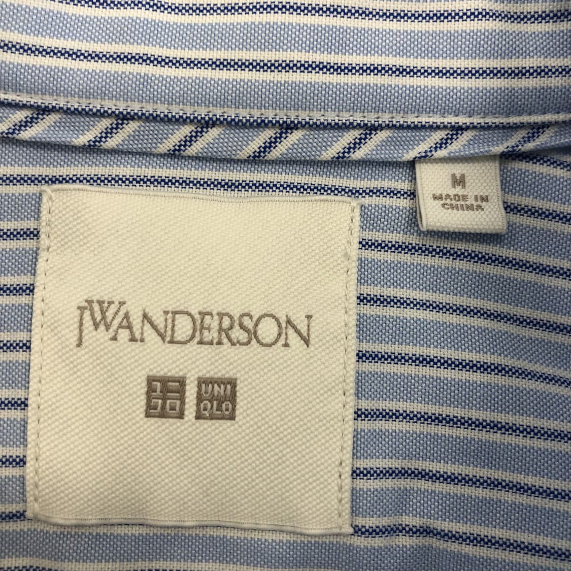 유니클로 JW앤더슨 크롭셔츠 M 블루 상품이미지5