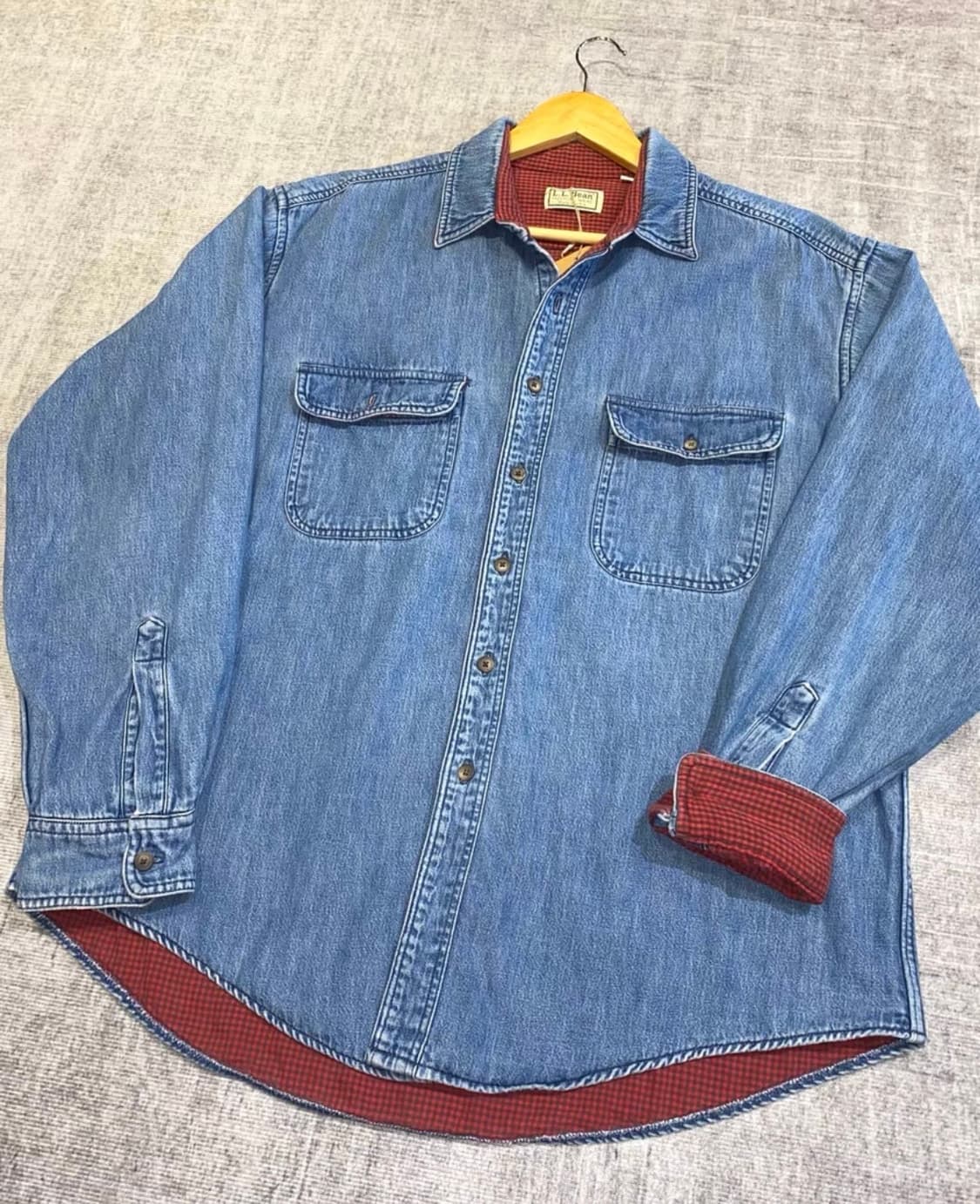 Vintage L.L.Bean(엘엘빈) 헤비 데님 셔츠 자켓 상품이미지2