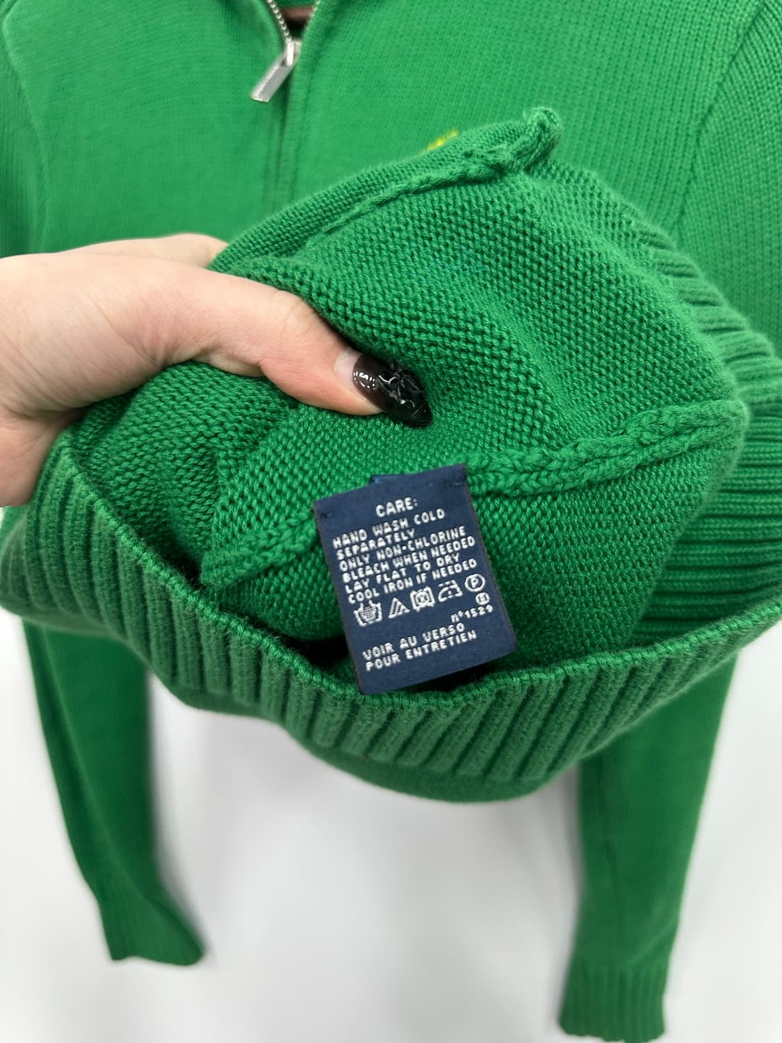 폴로 그린 니트 집업  상품이미지4