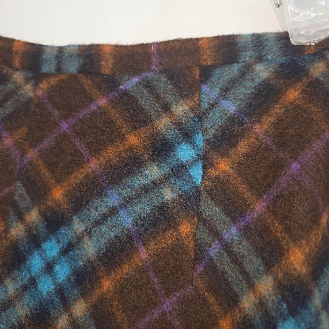 일본 빈티지 체크 패턴 모직 A라인 스커트 [E30633] 상품이미지2