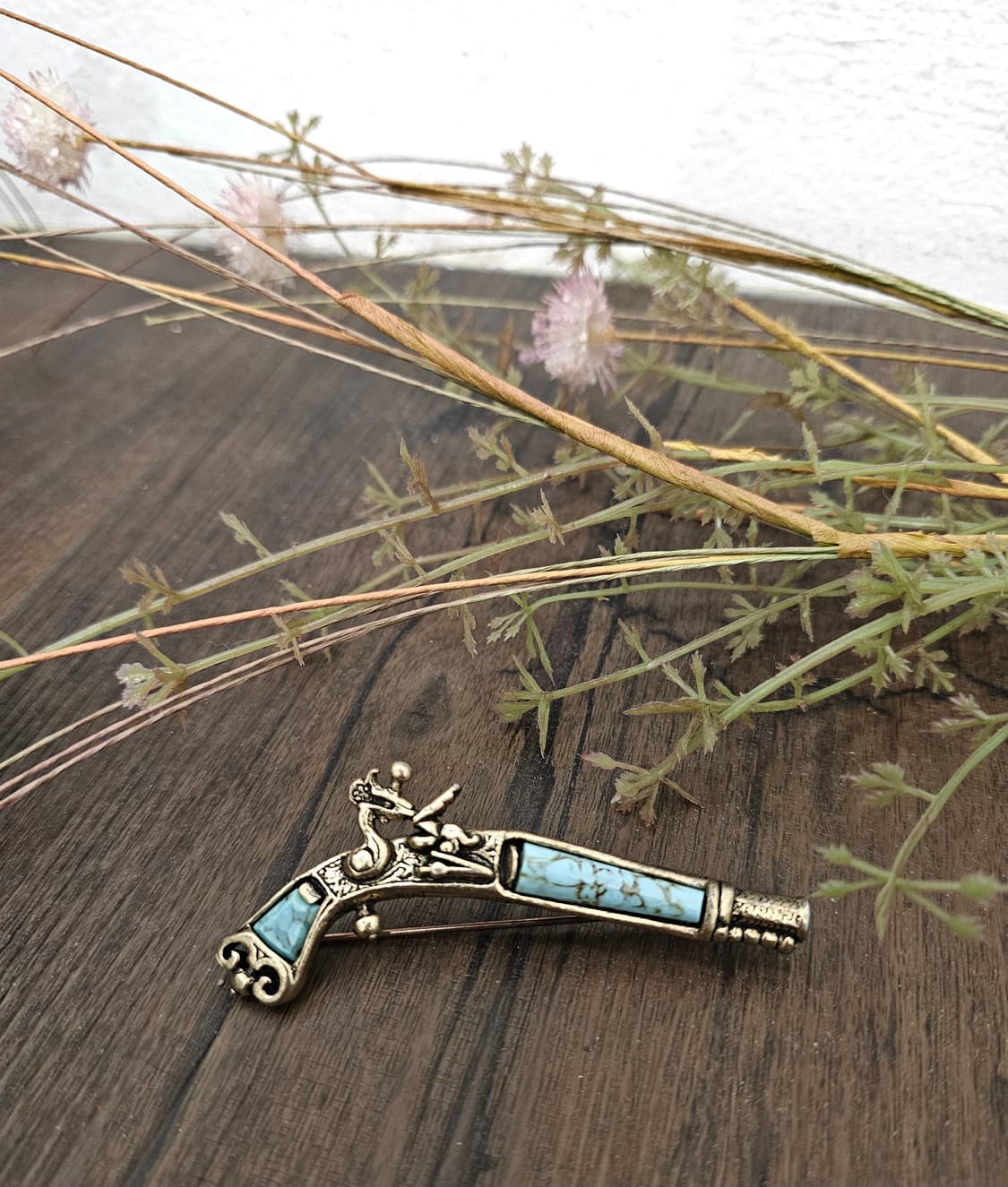 Flintlock Pistol 터키석 브로치 상품이미지2