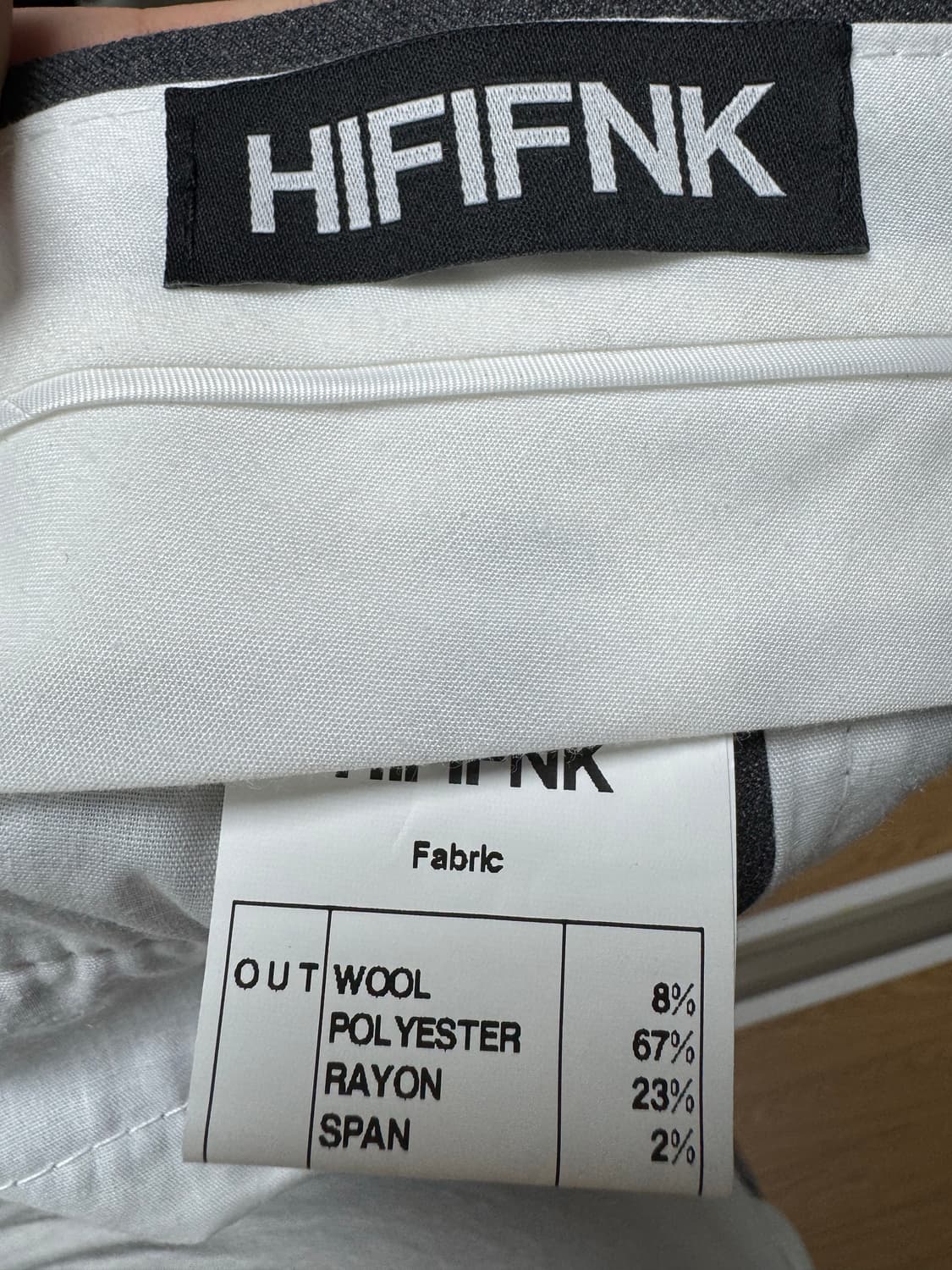 HIFIFNK 차콜 색상 바지 새상품 상품이미지3