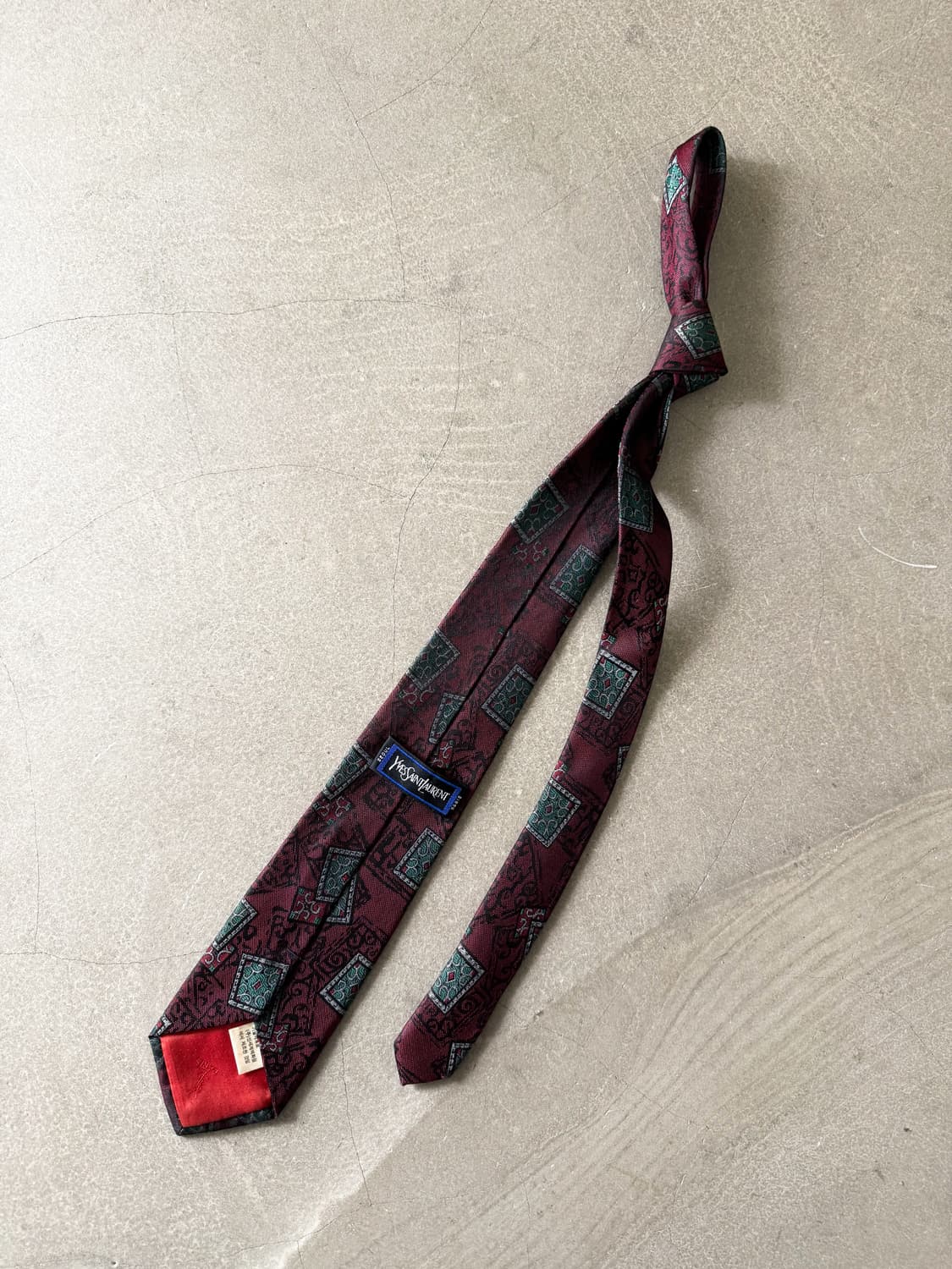 90s Yves Saint Laurent Silk Tie 상품이미지3