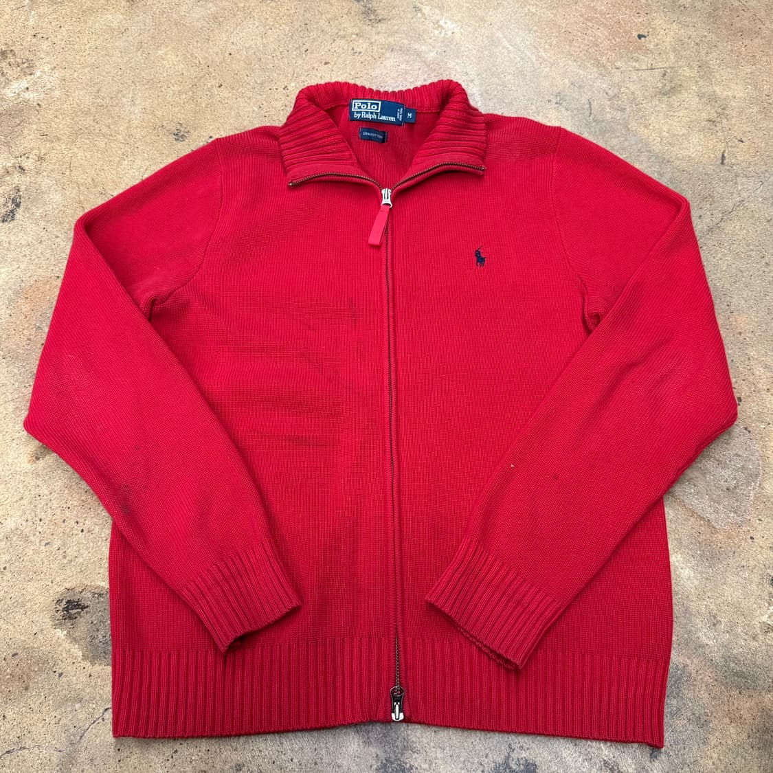 폴로 랄프로렌 레드 니트집업 상품이미지2