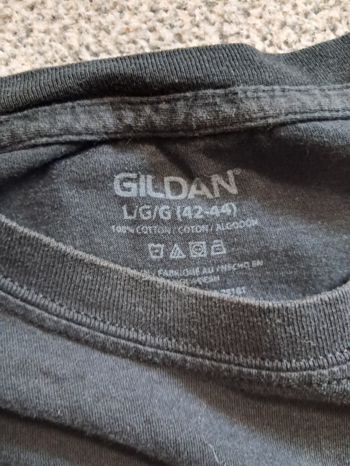 GILDAN 건즈 앤 로지스 반팔 티셔츠 블랙 상품이미지3
