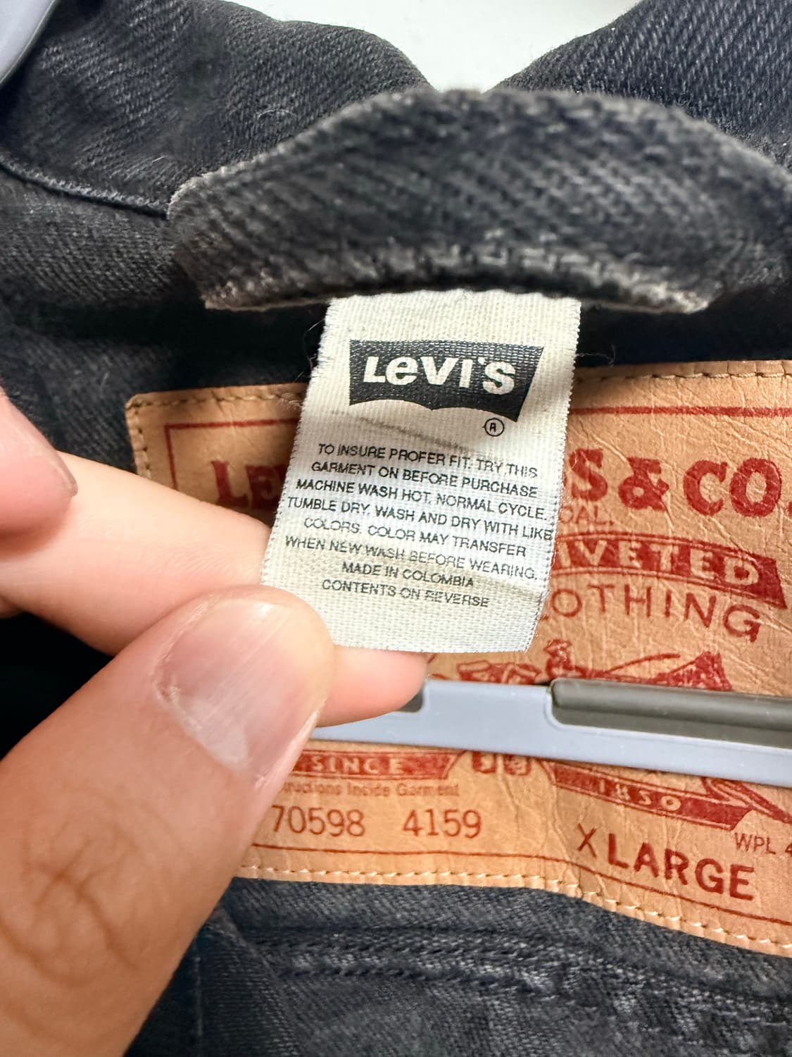 리바이스 70598-4159 흑청 XL 상품이미지5