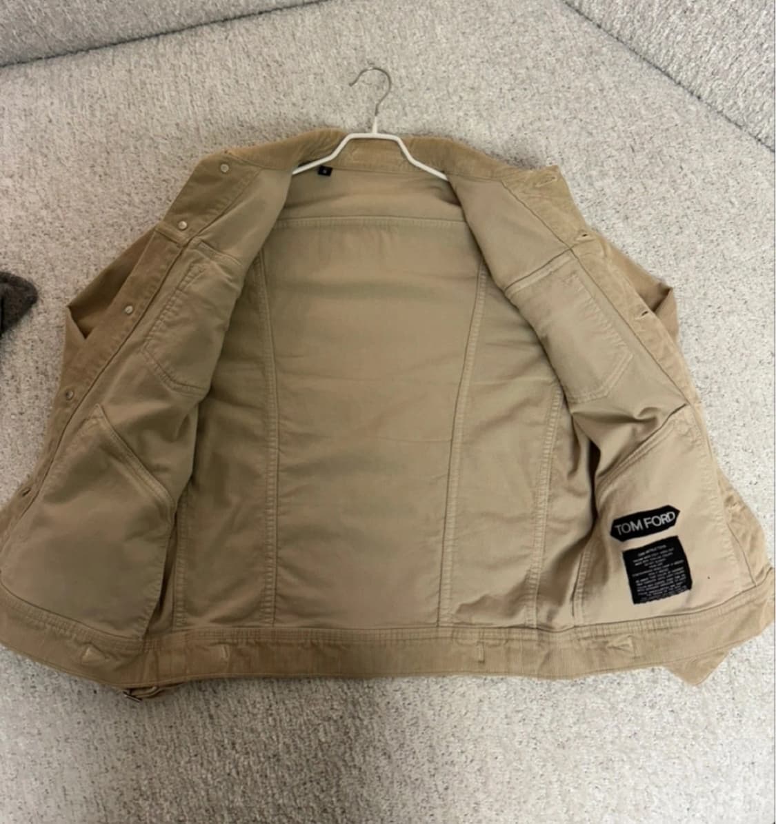 [48] 톰포드 코듀로이 트러커 자켓 베이지 상품이미지2