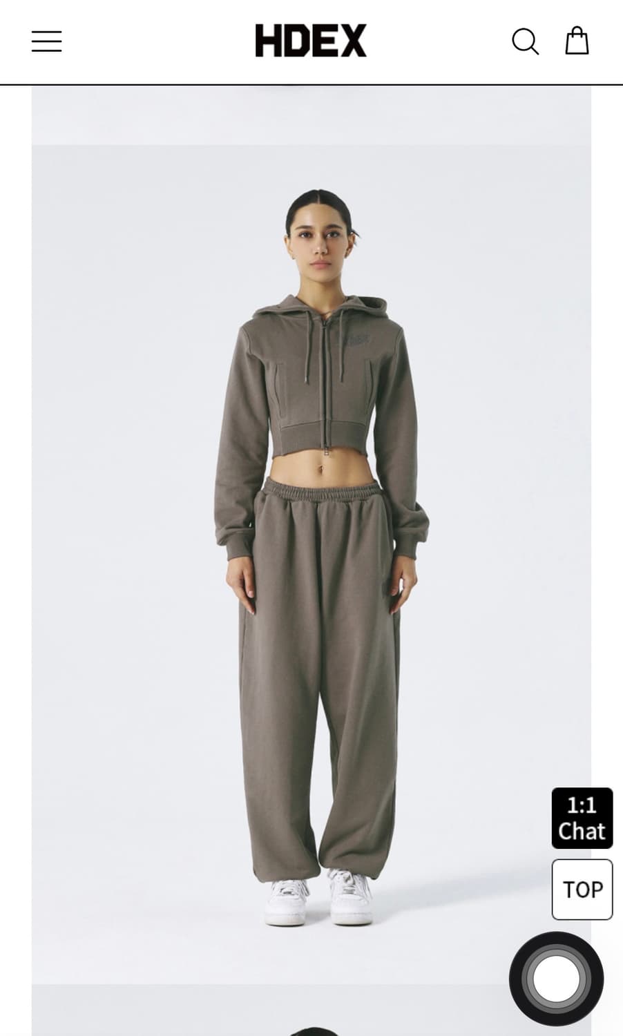 HDEX 에이치덱스 크롭 후디 집업 상품이미지9