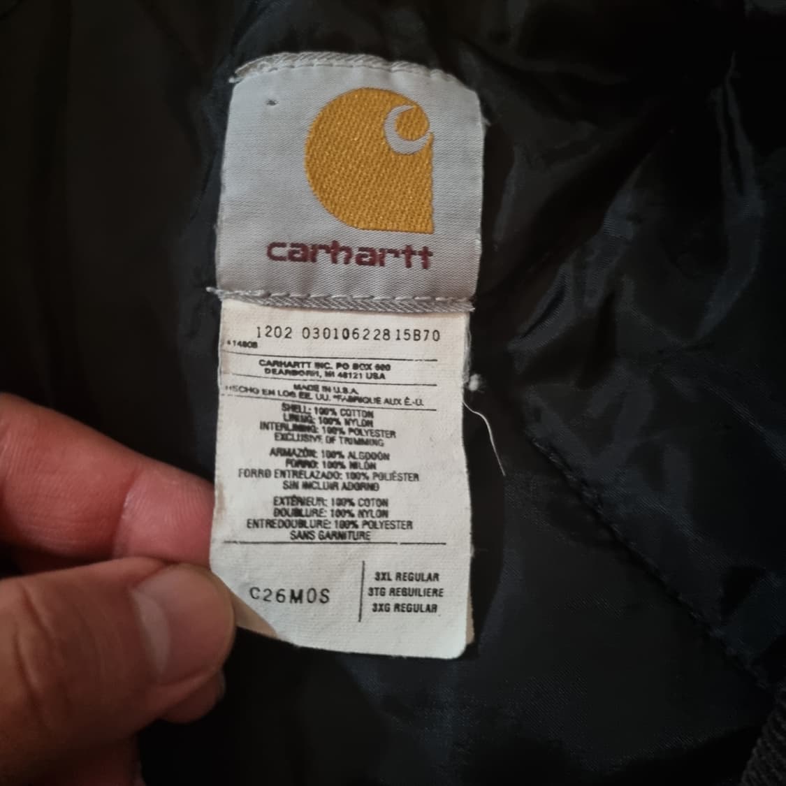 칼하트 C26 mos자켓 3xl 상품이미지3