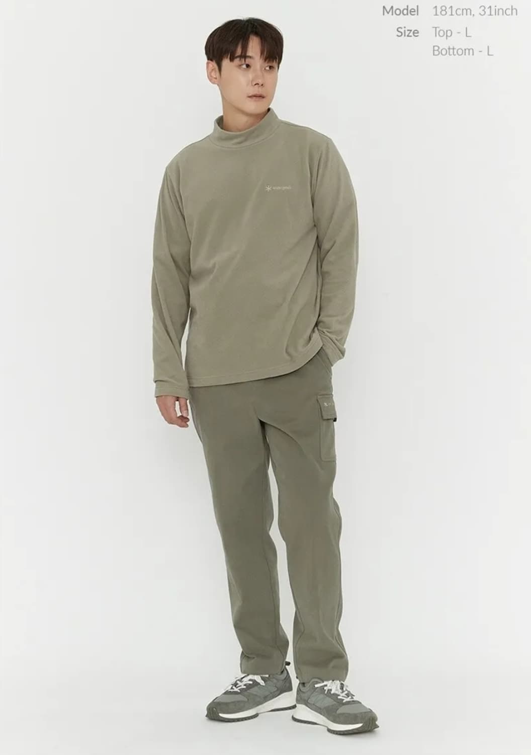 스노우피크 플리스 반 폴라넥 티셔츠 L size 상품이미지2