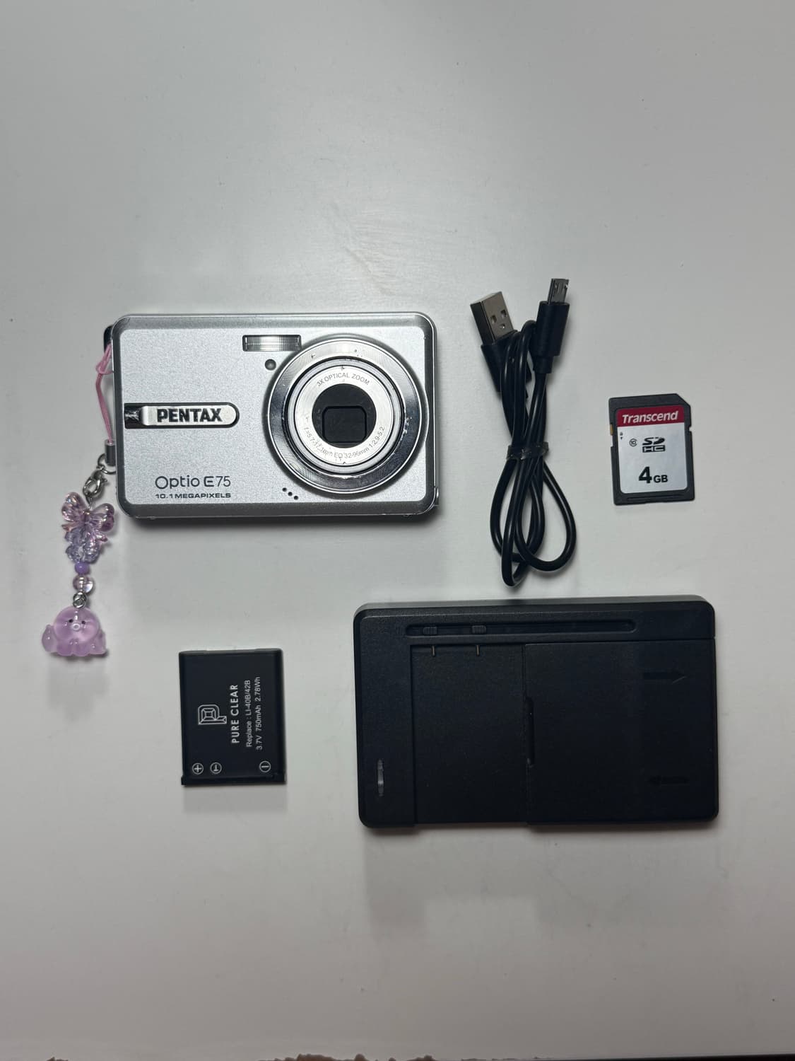 Pentax optio e75 디지털카메라 실버 상품이미지1