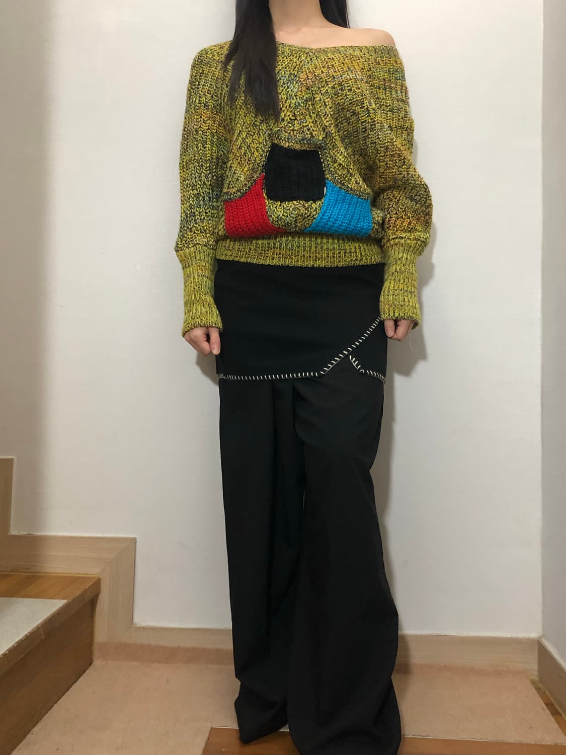 빈티지 비비드 포켓 니트 상품이미지4