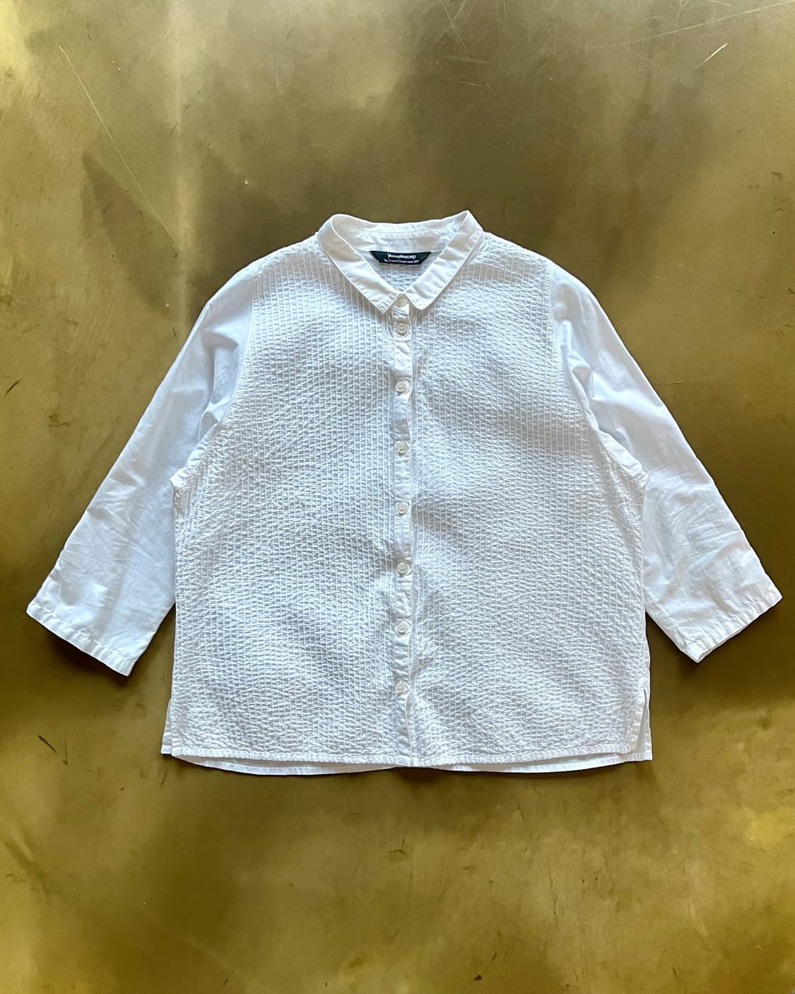Yacco Maricard Pleats Stitch White Shirt 상품이미지4