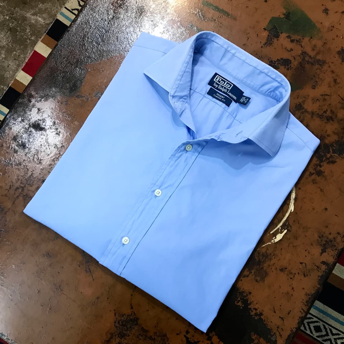 폴로랄프로렌 블루 드레스셔츠 정장 와이셔츠 남성 115 빅사이즈 상품이미지1