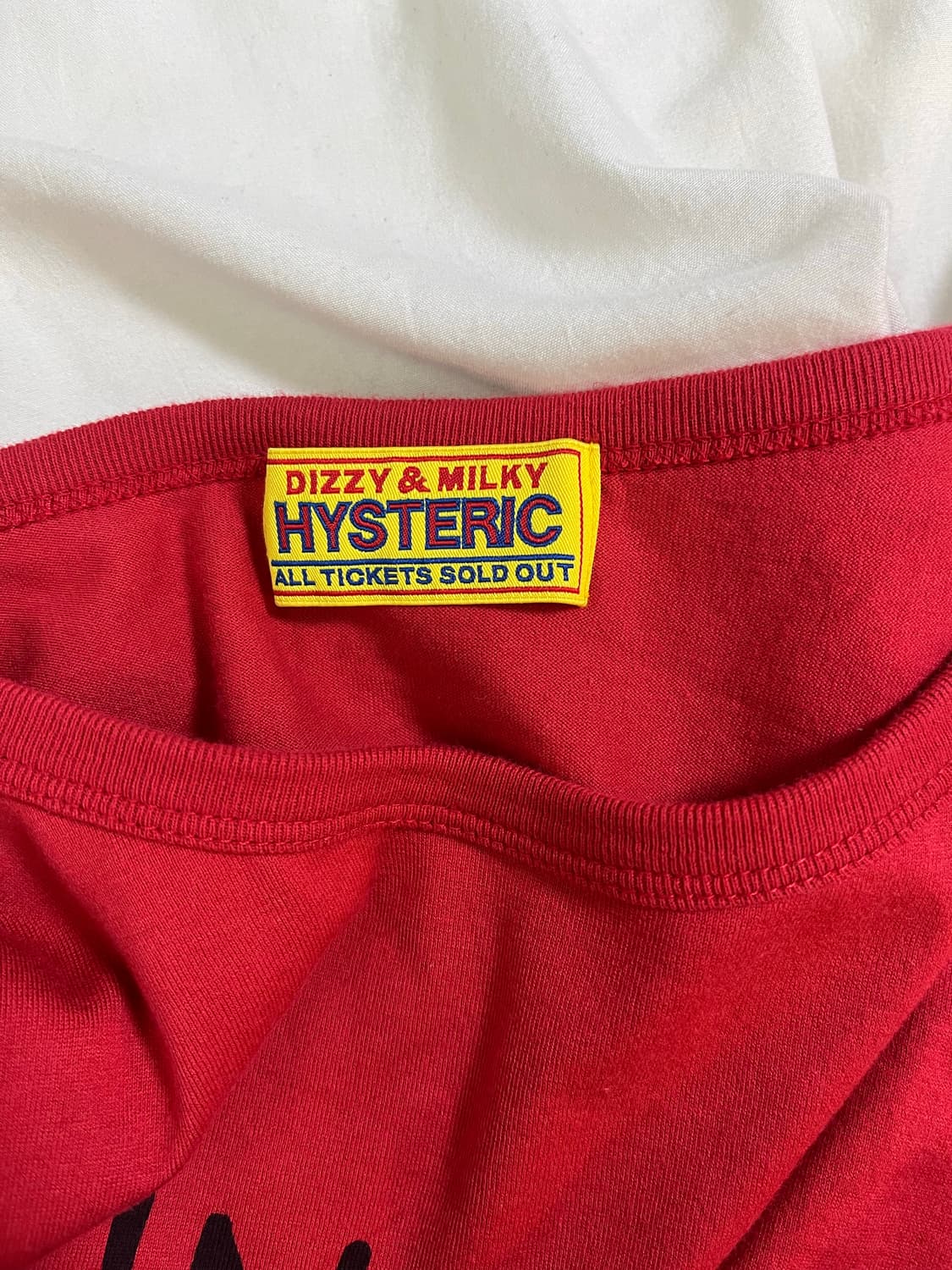 Hysteric Glamour 레드 티셔츠 상품이미지3