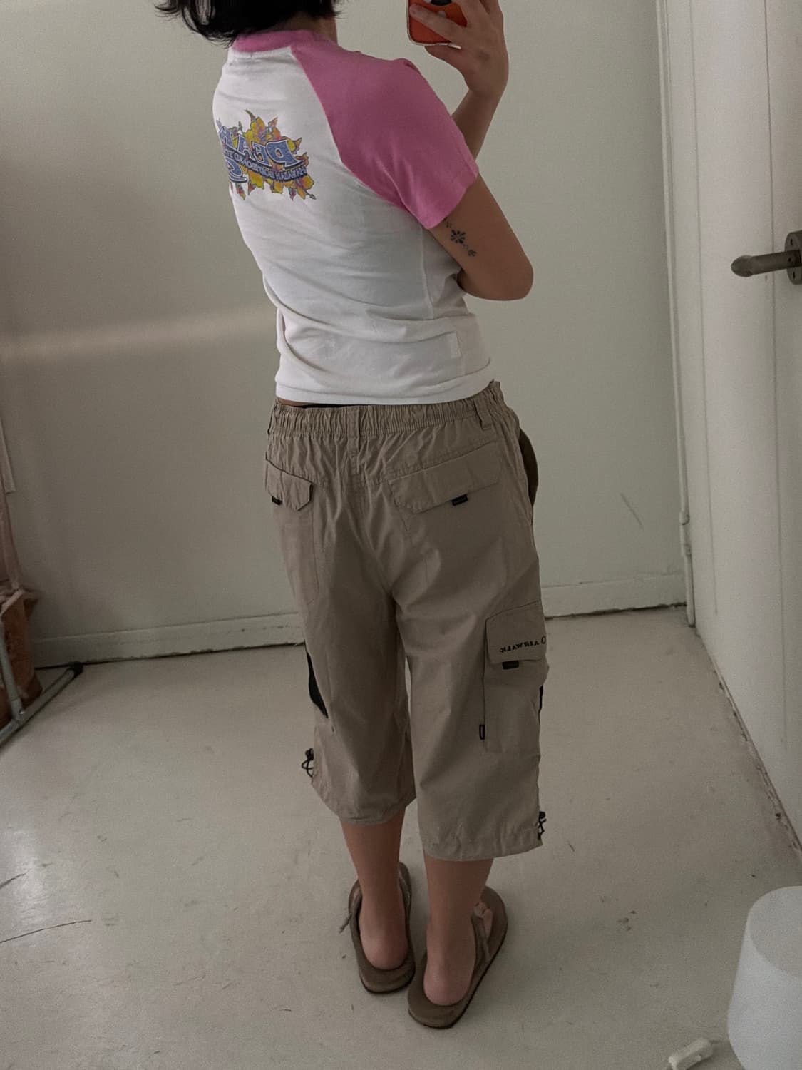 일본빈티지 레글런 더블 프린팅 숏반팔 상품이미지3