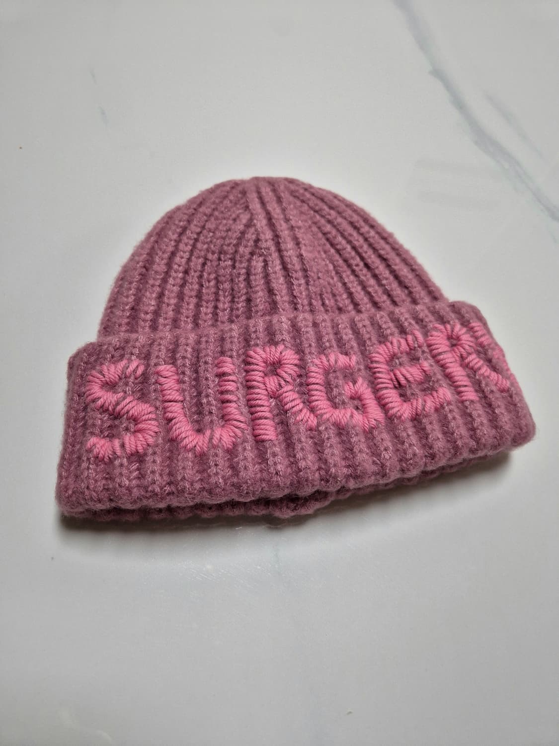 써저리 핸드스티치 비니 핑크(최겨울 착용) 상품이미지1