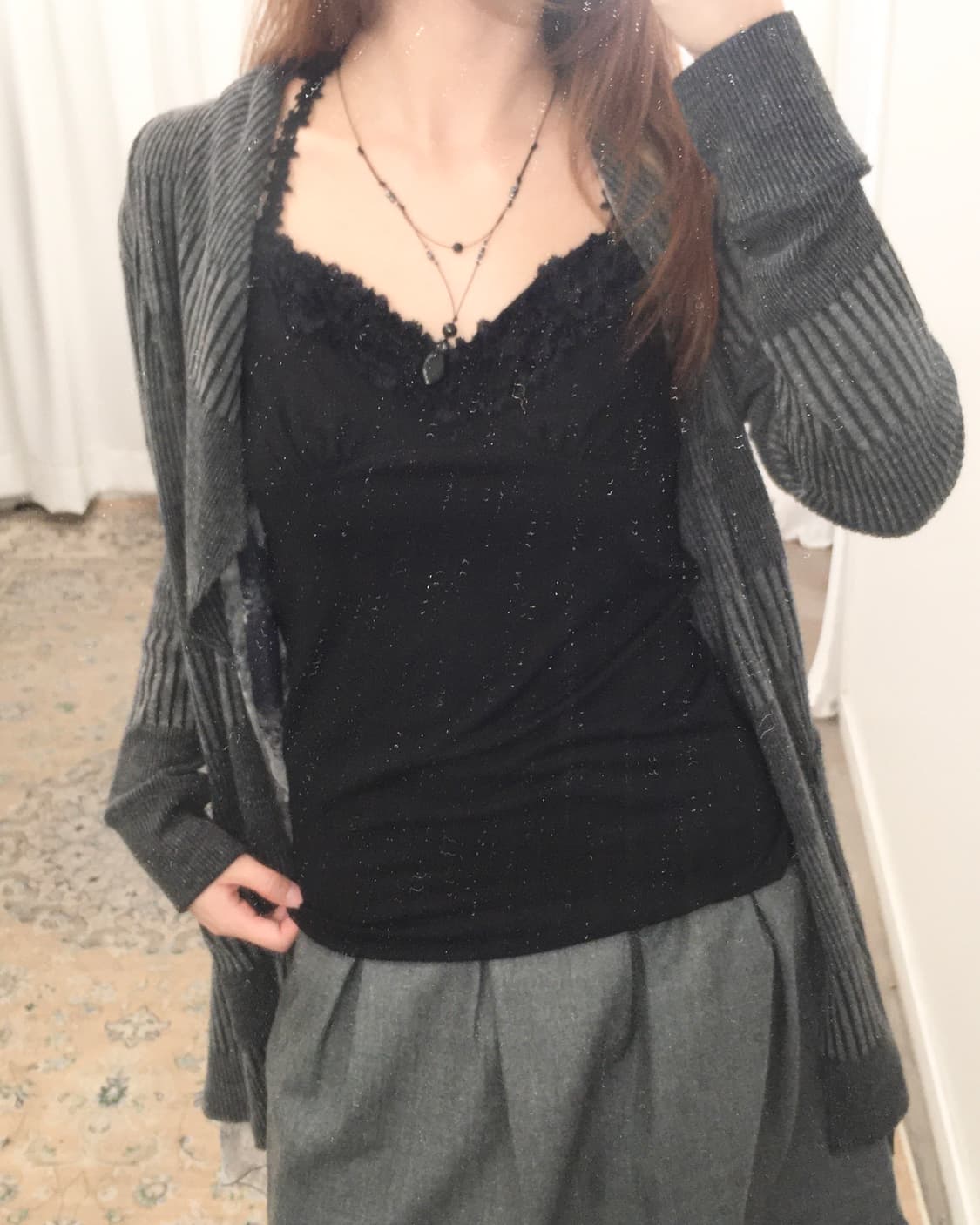 블랙 홀터넥 슬리브리스 상품이미지4