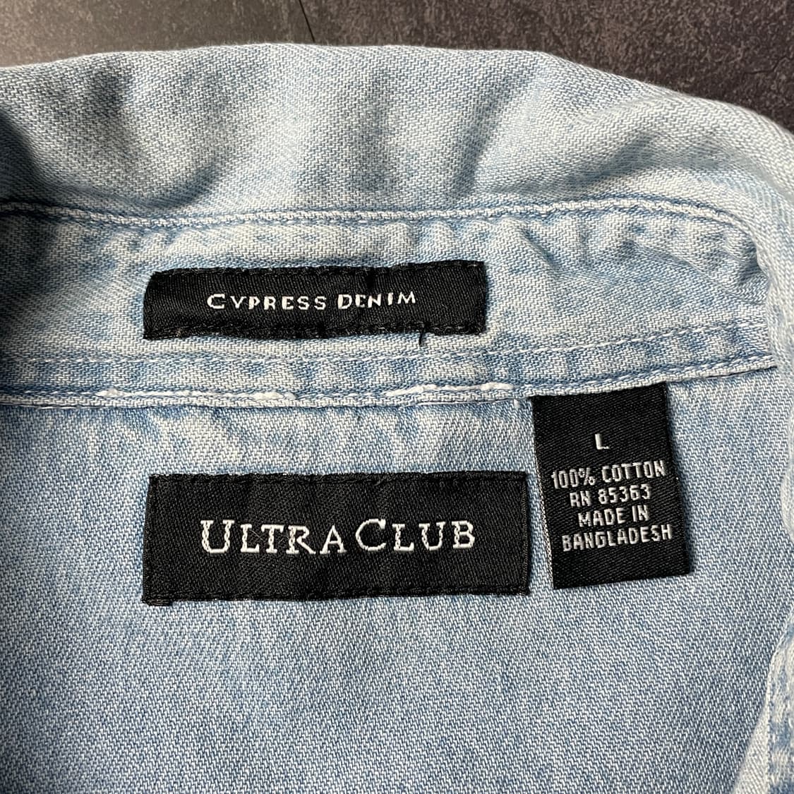 ULTRACLUB 빈티지 다운버튼 코튼 데님 셔츠 A00471 상품이미지10