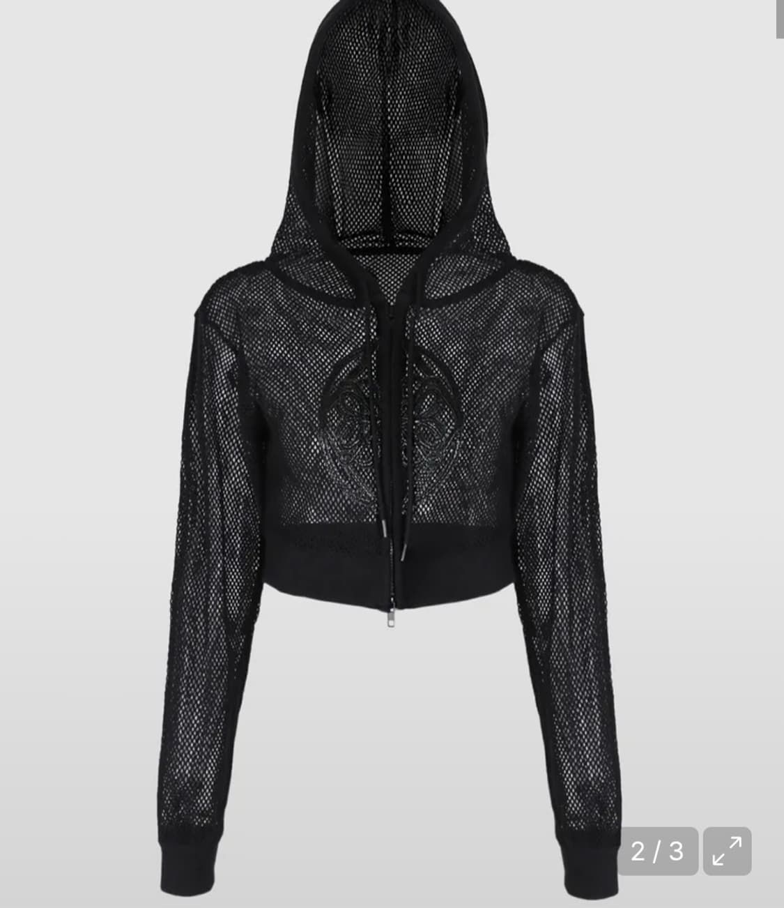 배드블러드 크로쉐 니트 후드집업 상품이미지2