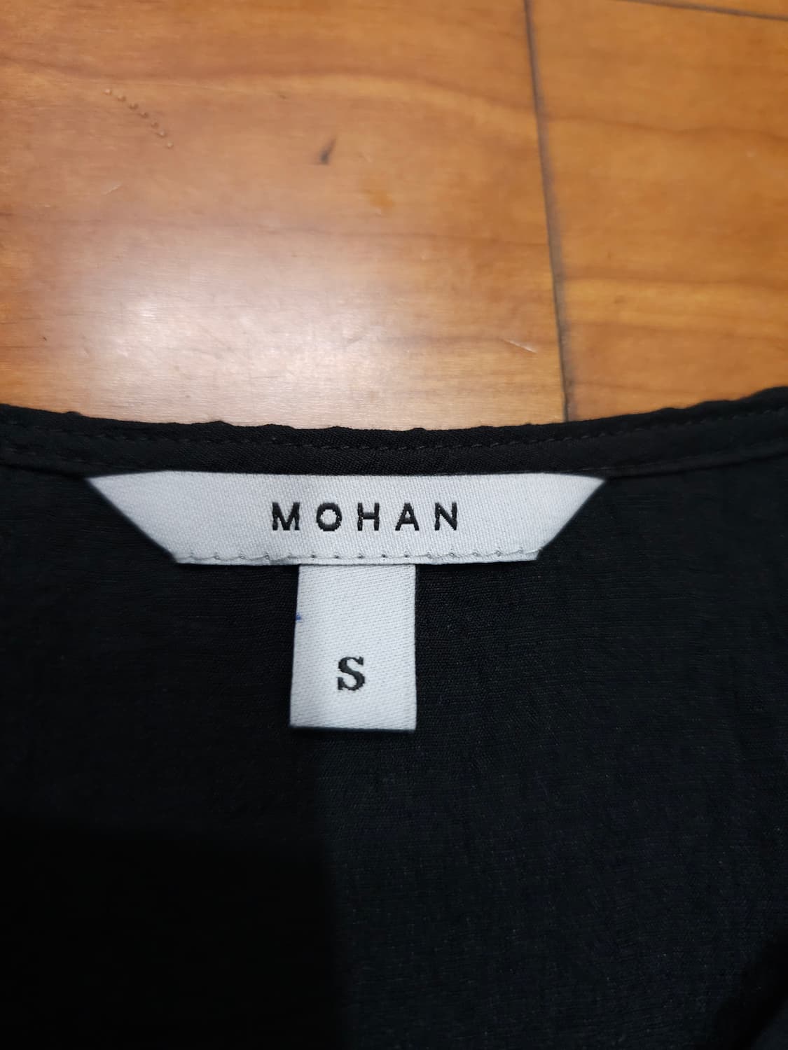 Mohan 모한 블랙 스트링 블라우스 상품이미지6