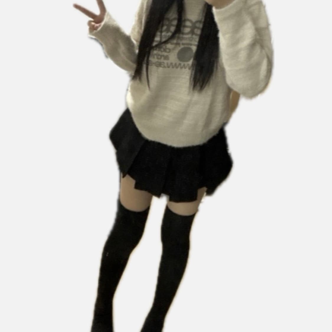 블랙)하이웨스트 A라인 플리츠 미니스커트 상품이미지3