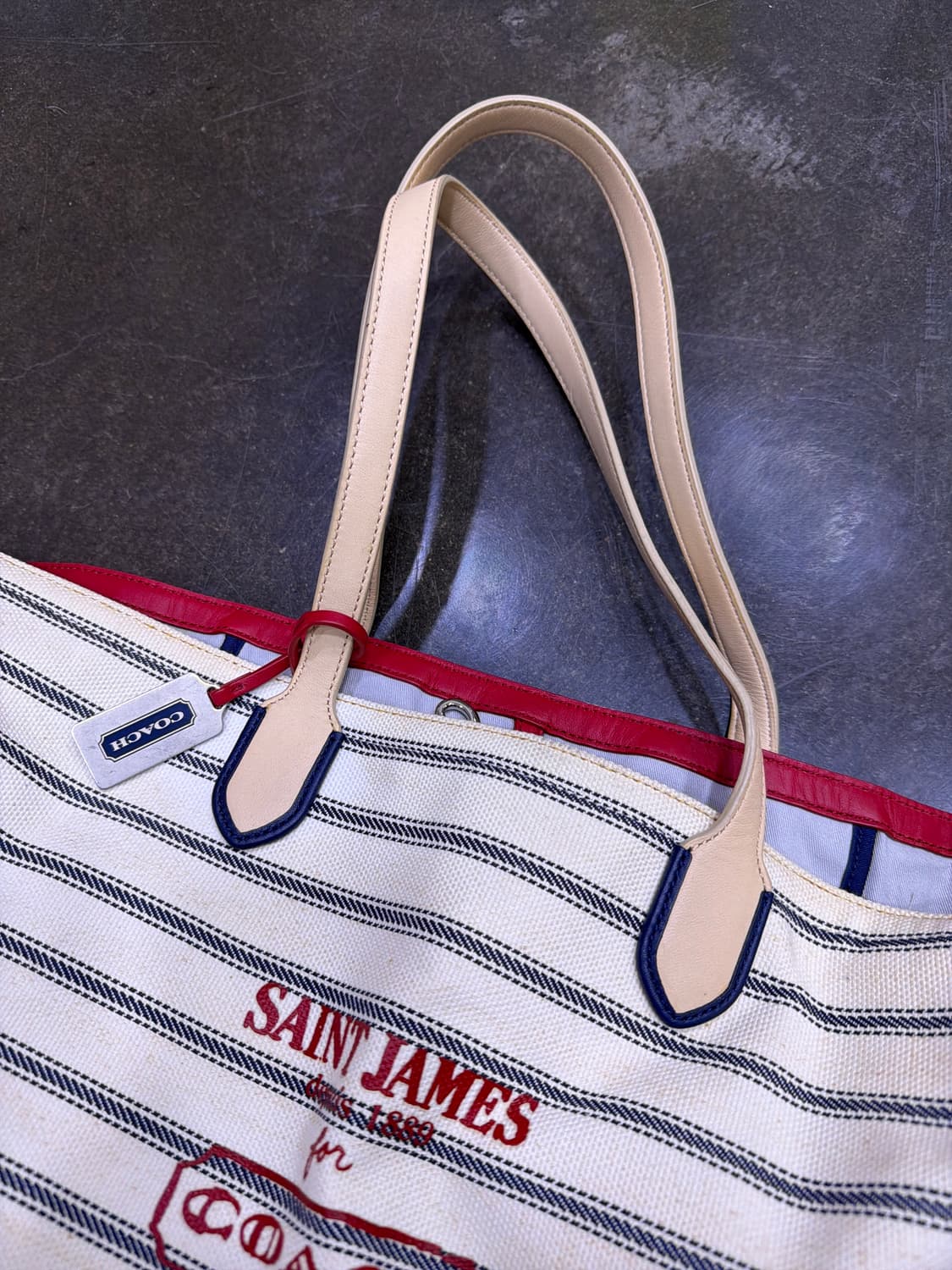 코치 x 세인트제임스 콜라보 시티 코튼 토트백 쇼퍼백 상품이미지3