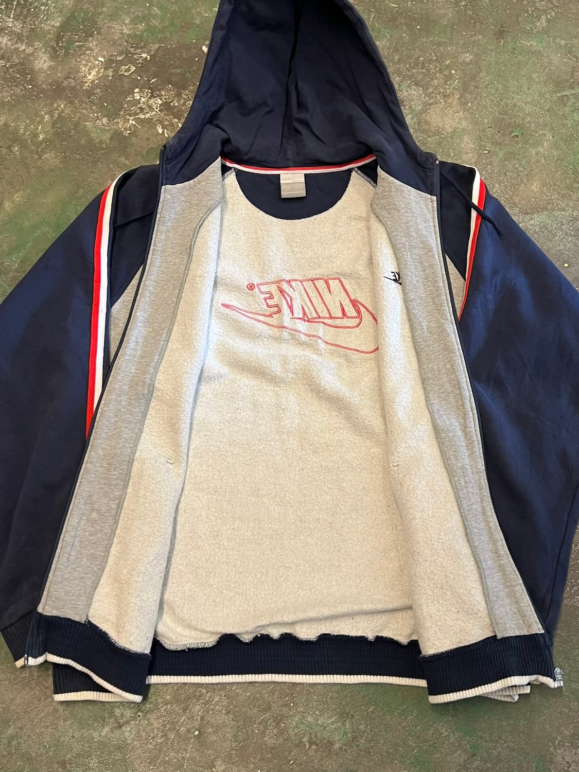 [XL] 올드 나이키 유럽 EU 후드집업 배색 자켓 상품이미지7