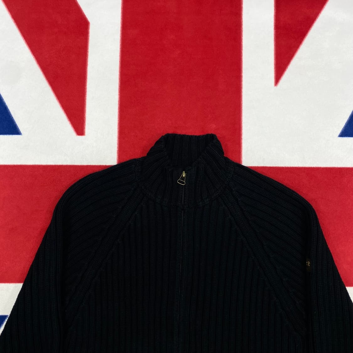 쇼트 헤비코튼 니트집업 L 실측 M  상품이미지3