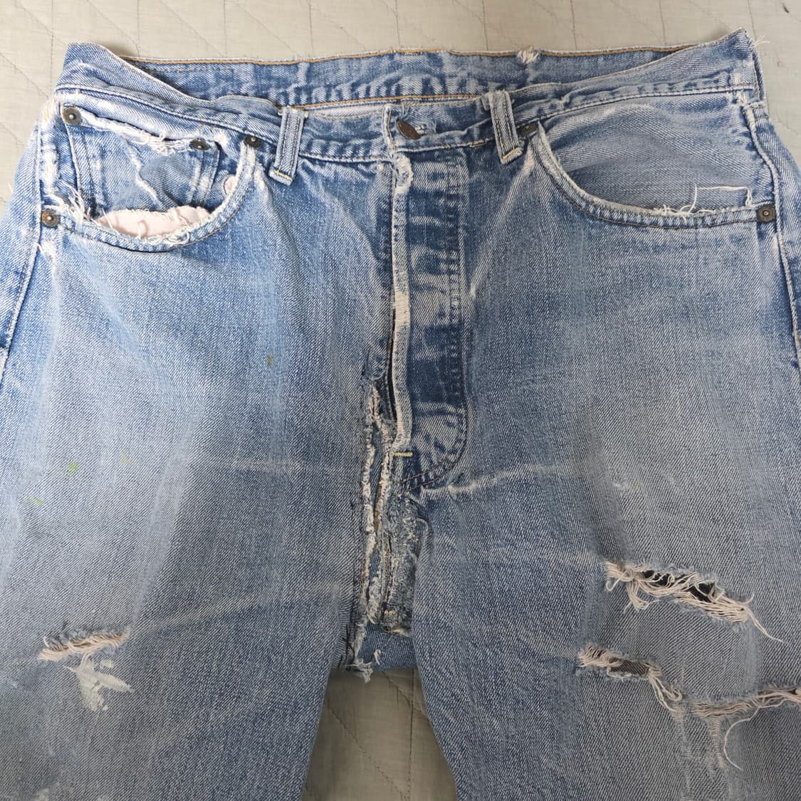 [34] 빈티지 리바이스 66전기 트래쉬드 501 데님팬츠 상품이미지3