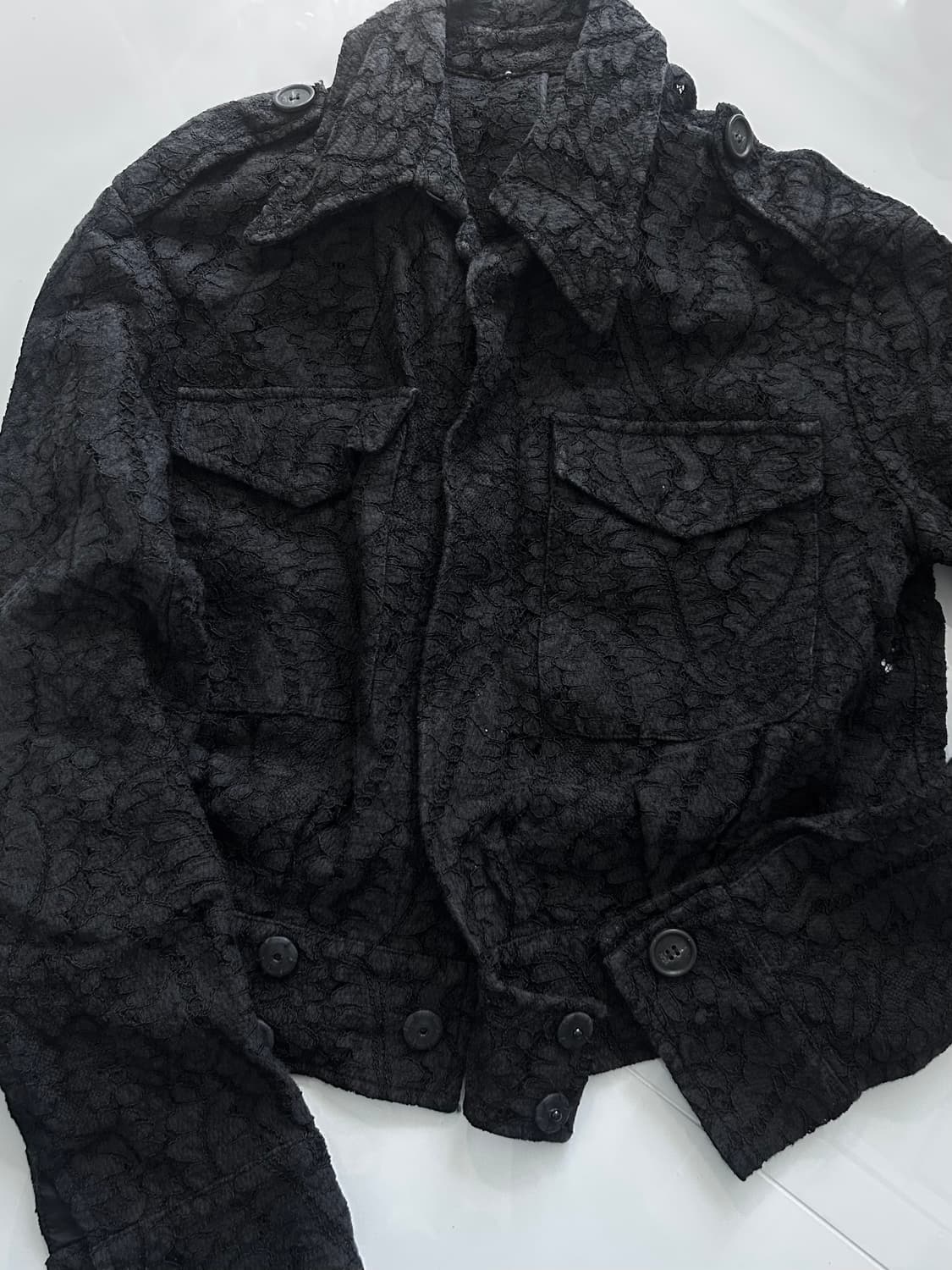 빈티지 고스 펑크 블랙 레이스 자켓 상품이미지1
