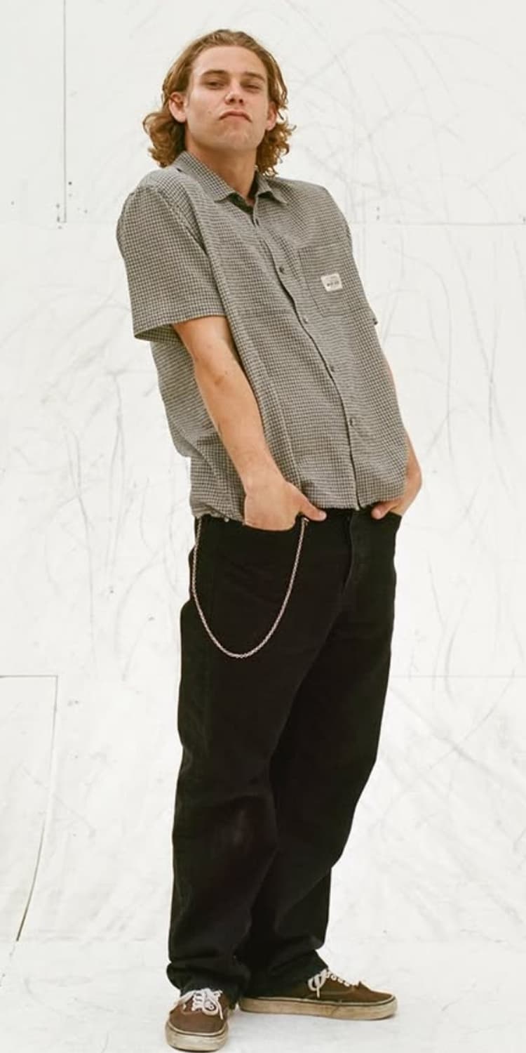 스투시 체크 반팔 셔츠 상품이미지4