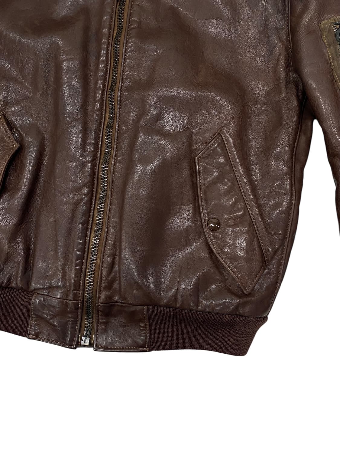 80‘s 골든베어 레더 Ma-1 봄버 자켓 상품이미지4