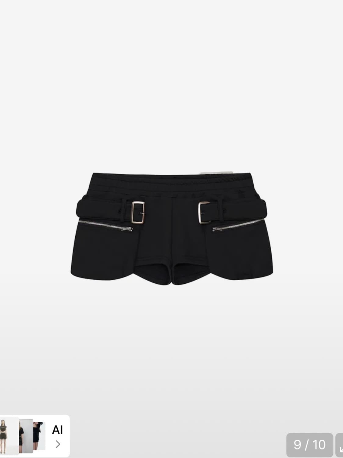 카시코 Belted Pocket Shorts Black 상품이미지5