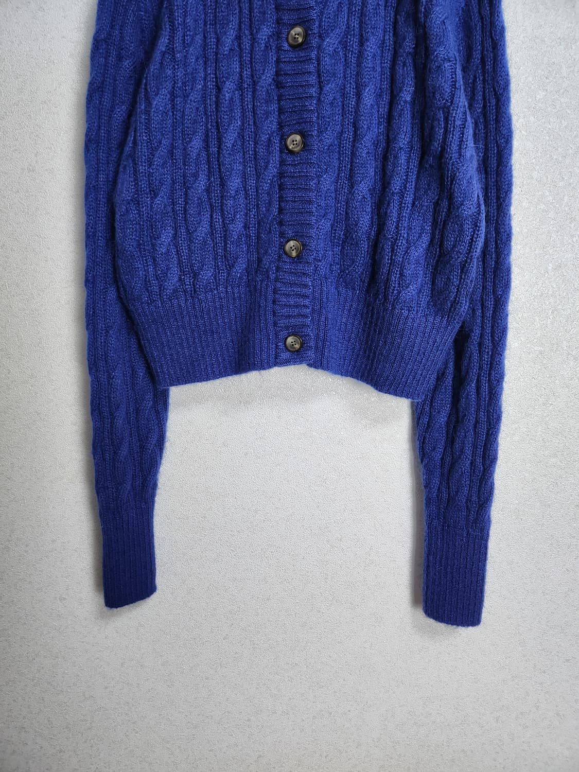 스토프 s205  키드모헤어 세미크롭 케이블 가디건55 66 상품이미지3