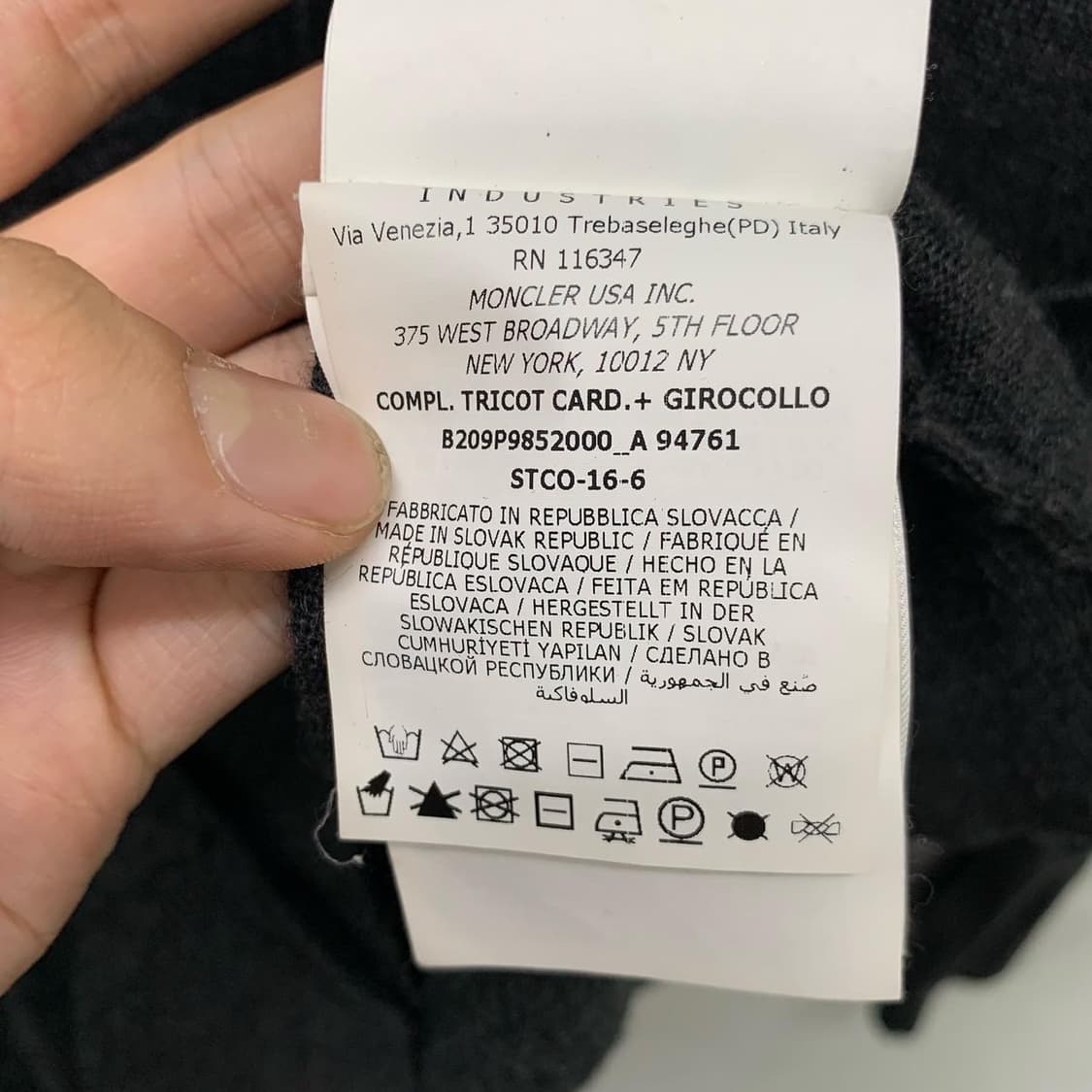 몽클레어 챠콜 울 라운드 가디건  상품이미지6