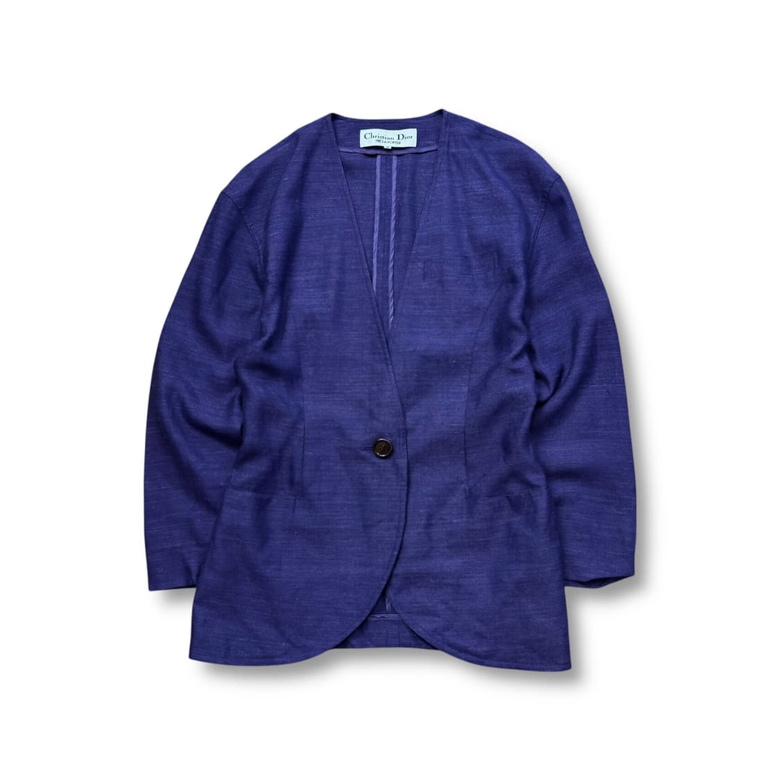 90’s크리스찬 디올 프레타 포르테(W)스포츠 퍼플 울 린넨 자켓  상품이미지1