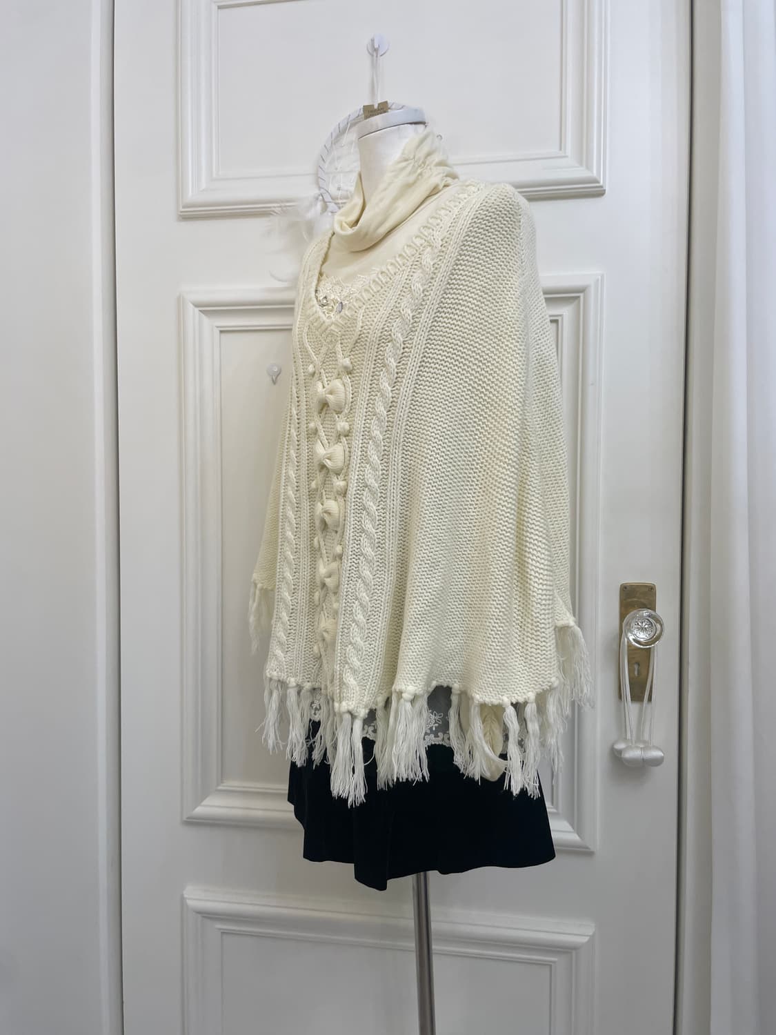 LEST ROSE black velvet lace midi skirt 상품이미지7