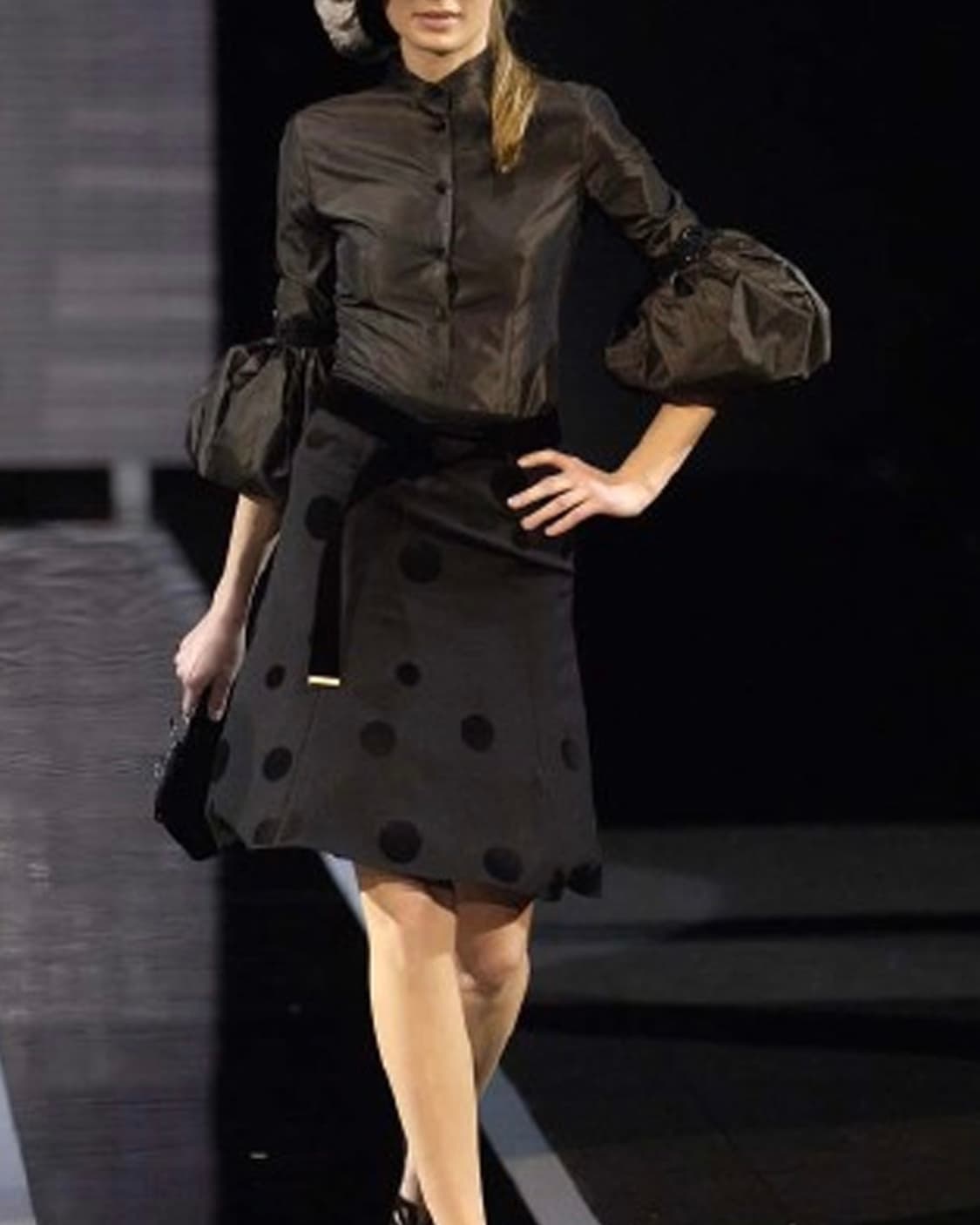 엠포리오 아르마니 2006F/W 도트 패턴 머메이드 스커트 상품이미지5