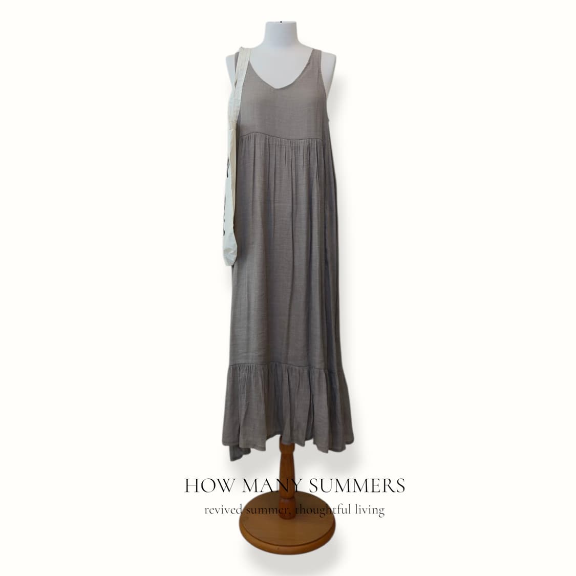 롱 원피스 F 그레이베이지 나시 뷔스티에 레이온 dress 상품이미지1