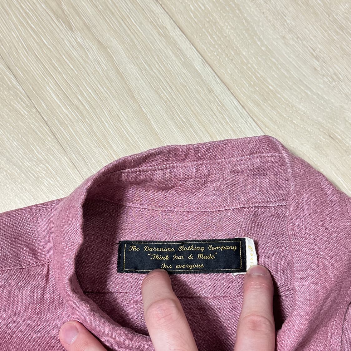 3(L) 다레니모 포켓 셔츠 핑크 레드 상품이미지3