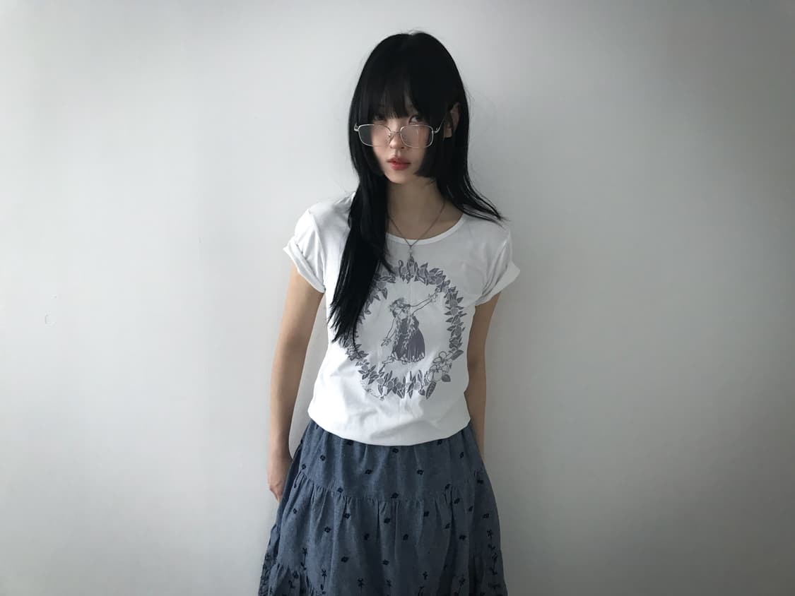 Vintage Embroidery Denim Skirt 상품이미지2