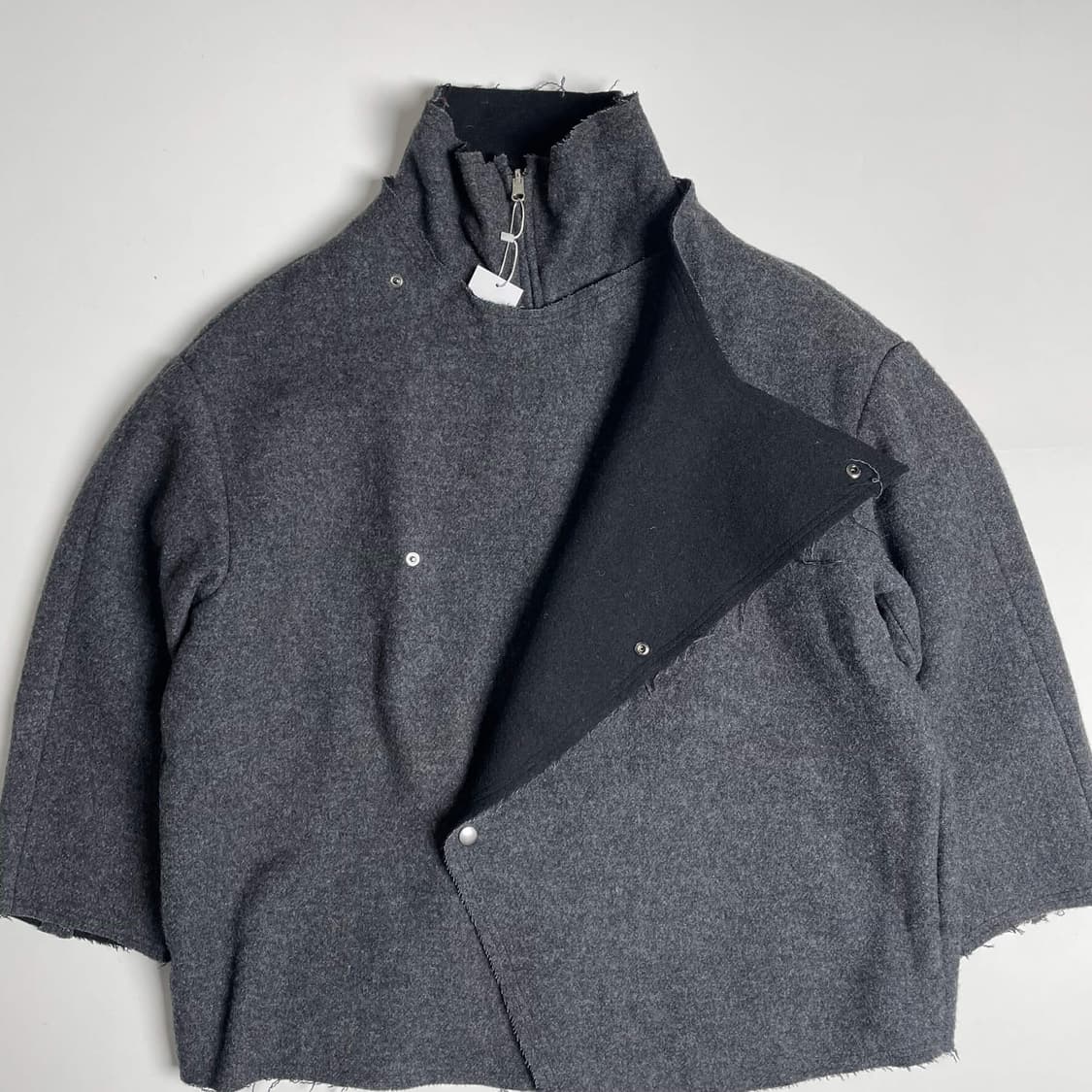 Zucca 3 곂 랩 스타일 울 블렌드 자켓 상품이미지4