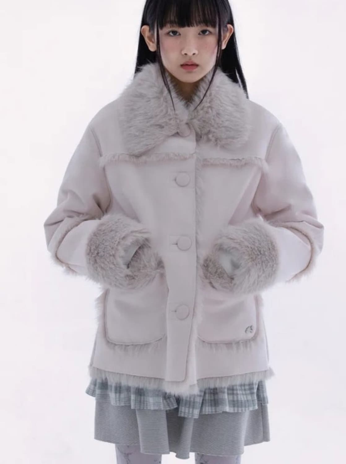 허그유어스킨 시어링 무스탕 새제품 상품이미지1