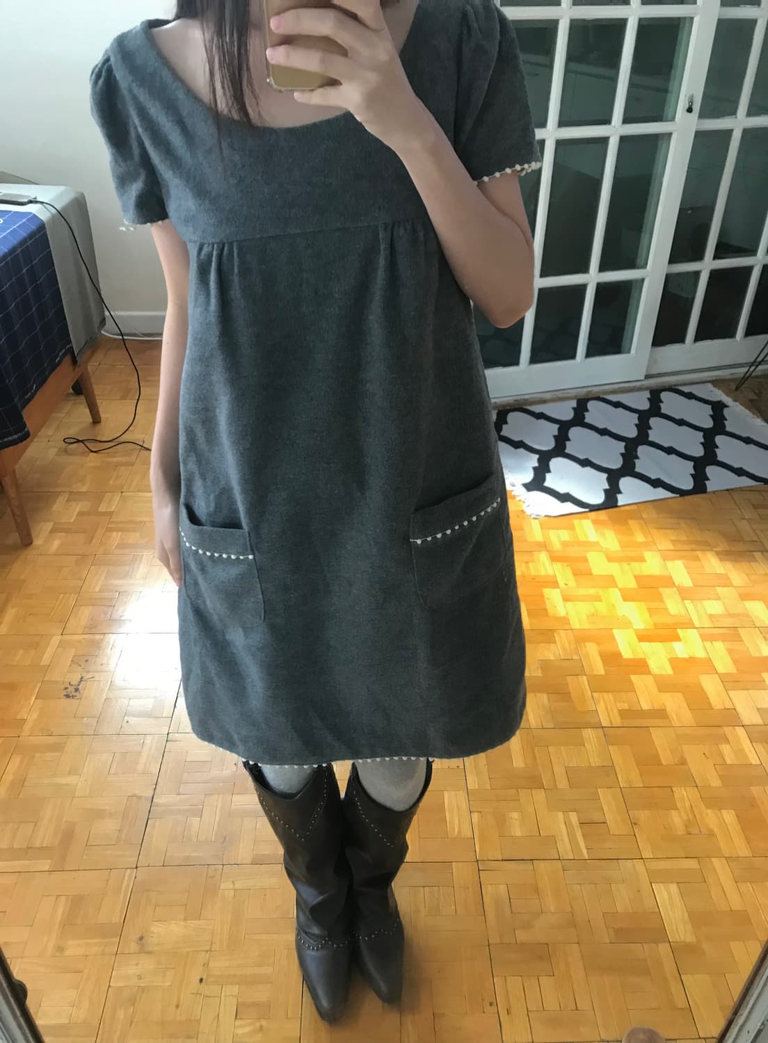 vintage grey pocket one-piece 상품이미지2