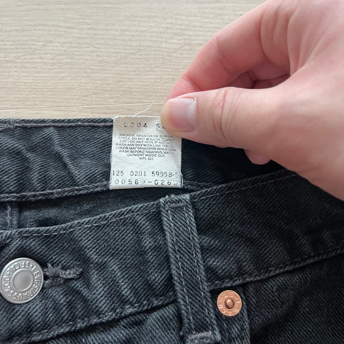 [34X34] 빈티지 리바이스 569 블랙 상품이미지3