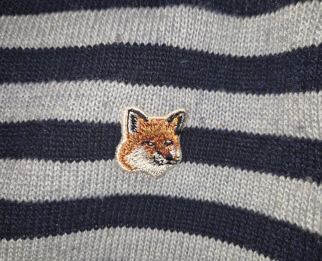 메종키츠네 네이비소라 스트라이프 단가라 니트 상품이미지7