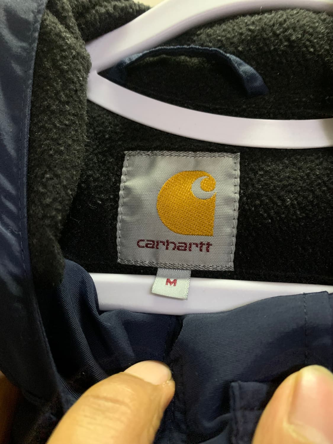 칼하트 네이비 아노락 후드 기모 바람막이 상품이미지5