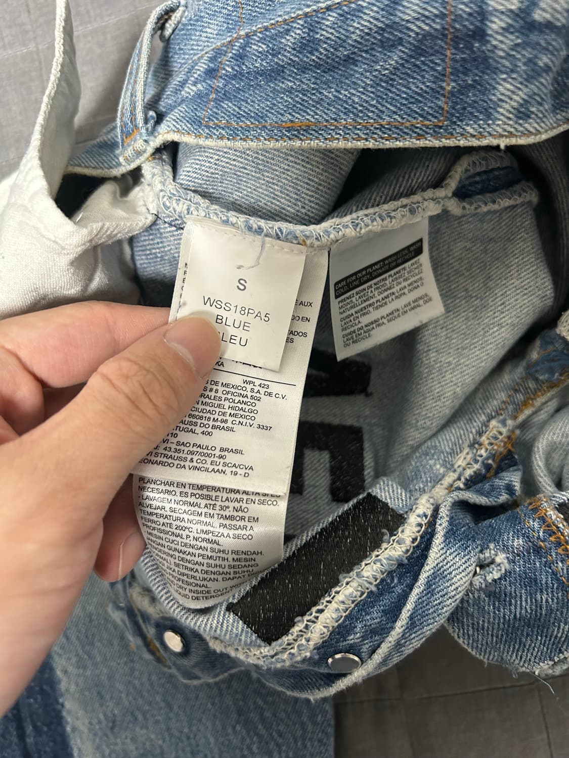 [S] 베트멍 리바이스 앞 자수 로고 데님 팬츠 상품이미지5