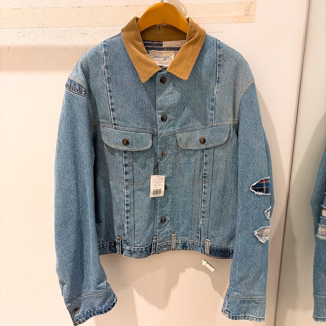 (정품/새상품) GREG LAUREN 그렉 로렌 남성 빈티지 데님 트럭커 상품이미지1